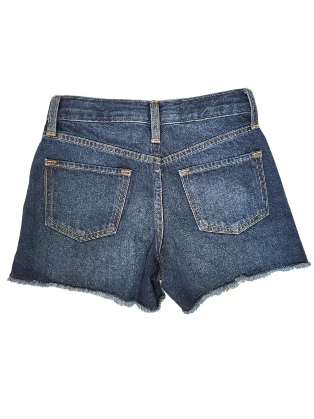 OLD NAVY NWT High Rise Adjustable Waist Raw Hem Blue Jean Shorts - Girl's 8